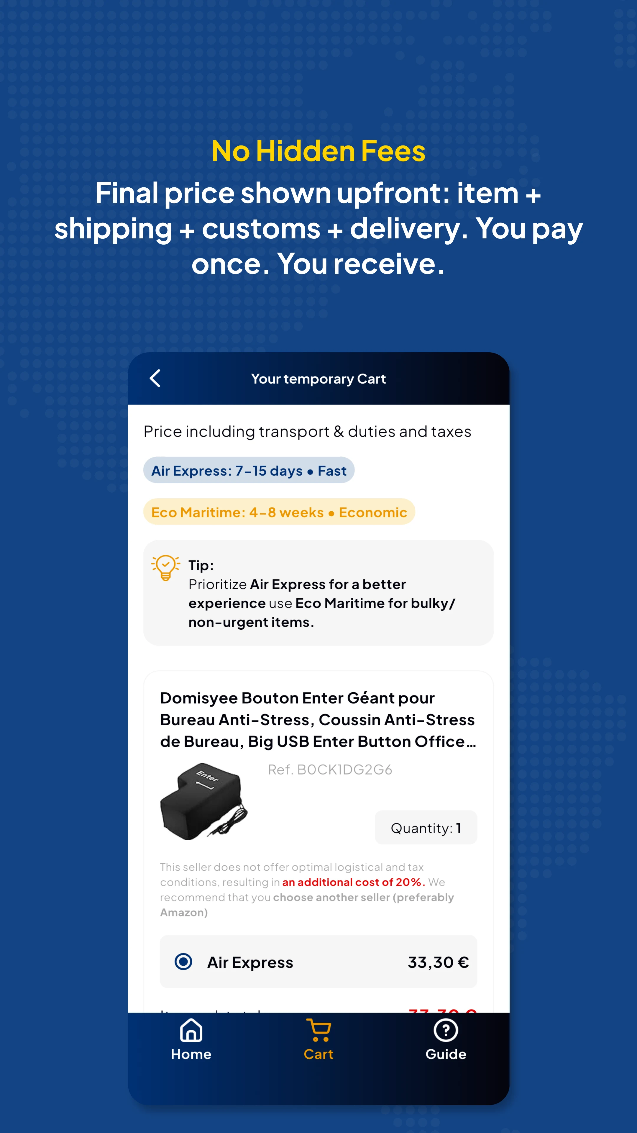 Cart'In screenshot